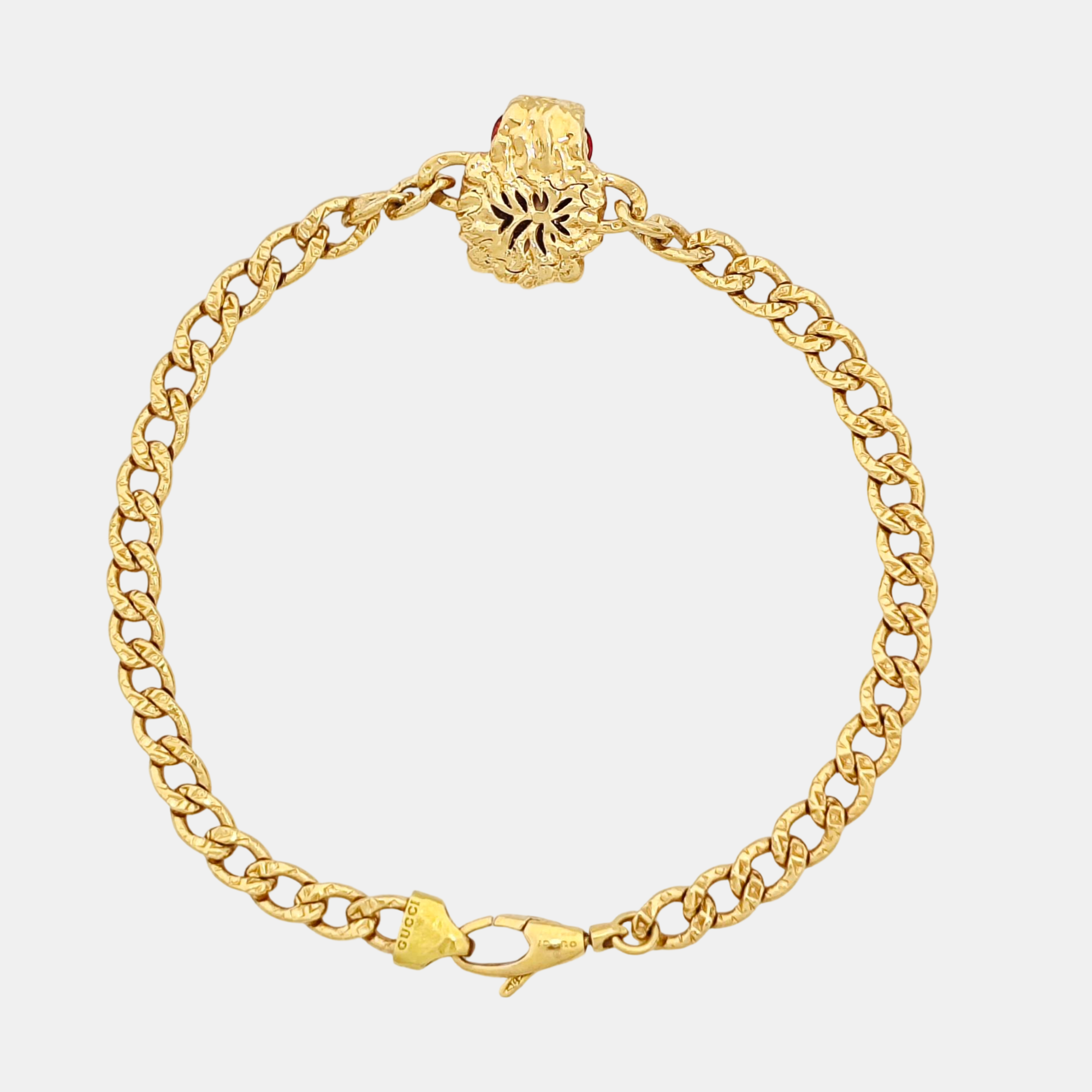 Lion Head 18k Gold Bracelet
