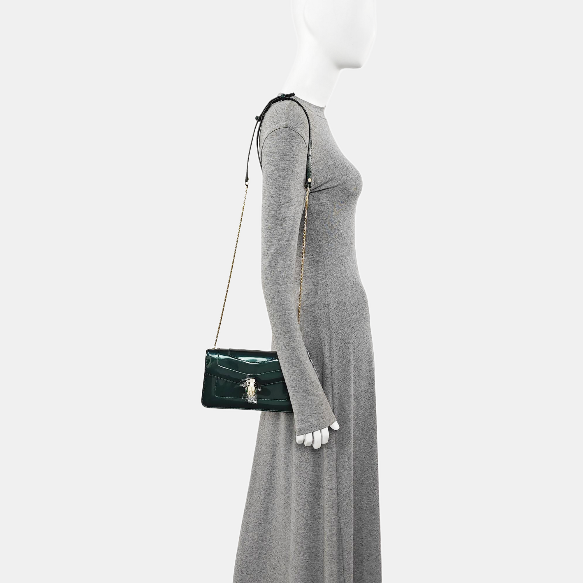 SERPENTI FOREVER Small Patent Leather Green