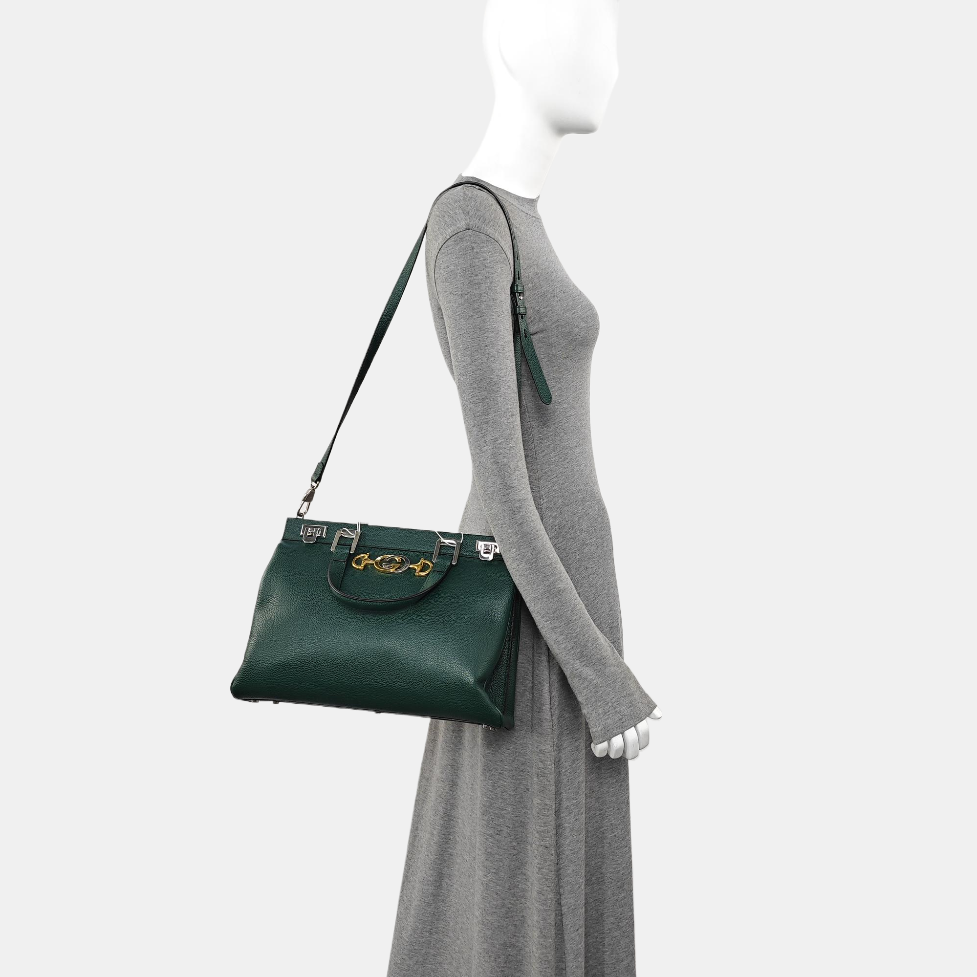 Zumi Medium Calfskin Green