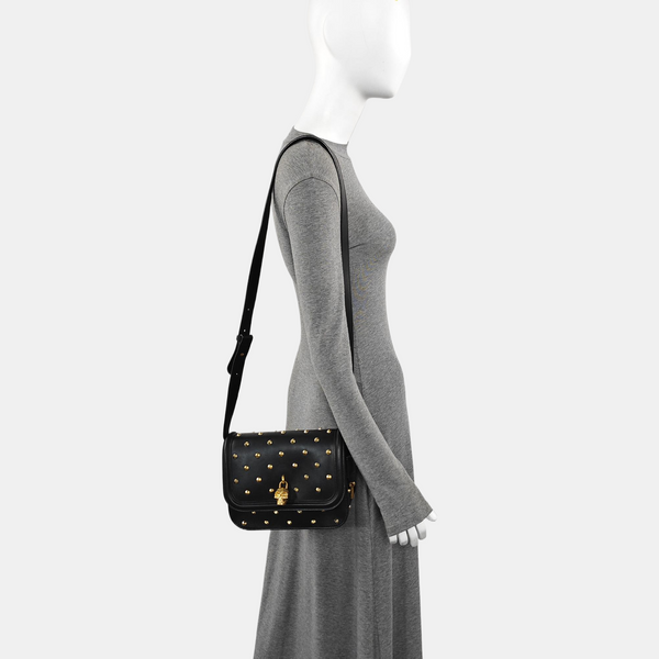 Calfskin Shoulder Bag Black