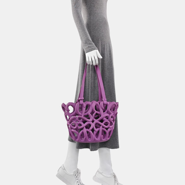 Special Material Shoulder Bag Purple