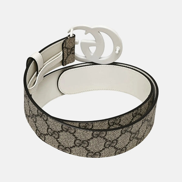 Gray Coated Canvas Belt