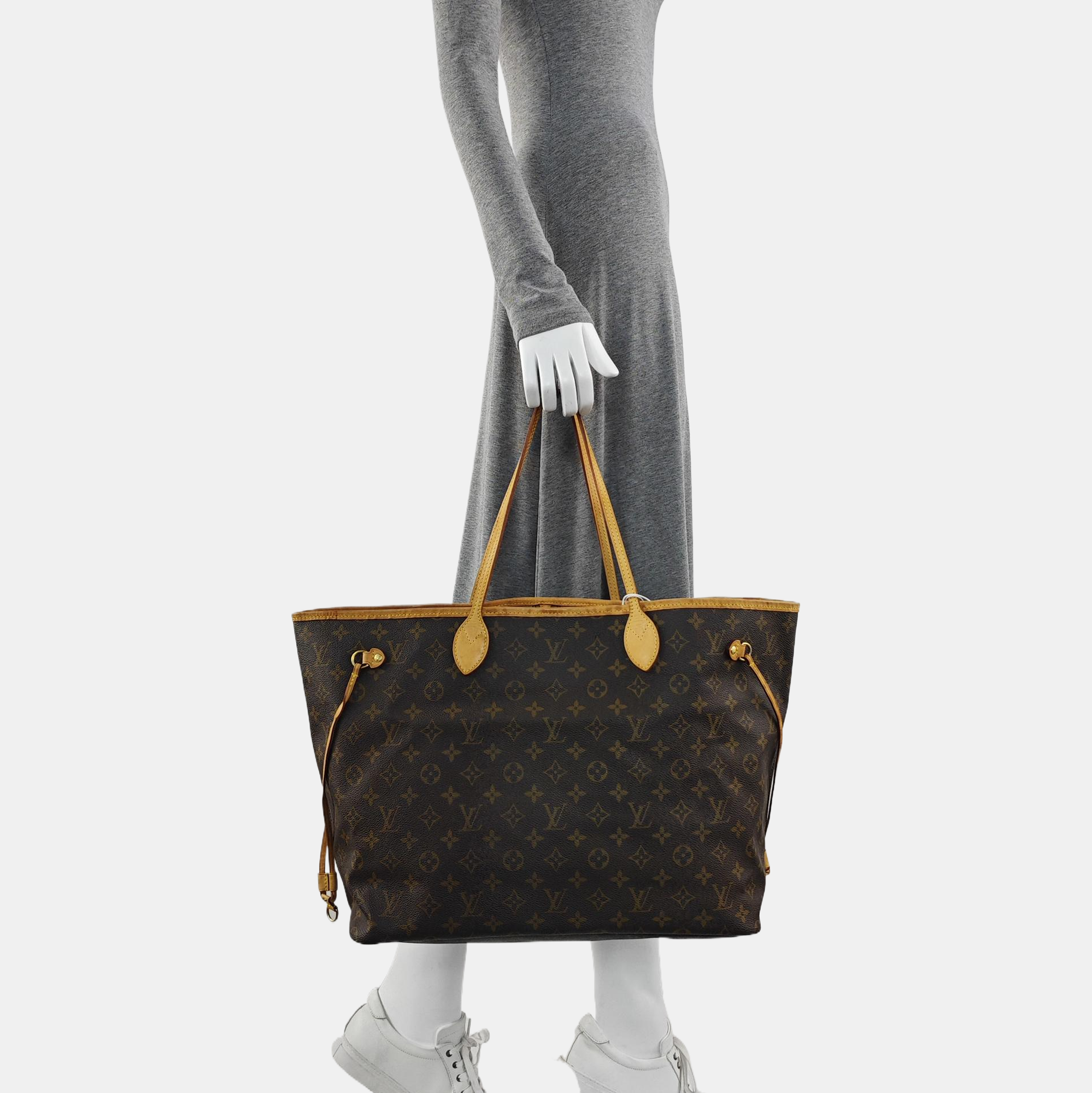 NEVERFULL GM Monogram Coated Canvas Brown
