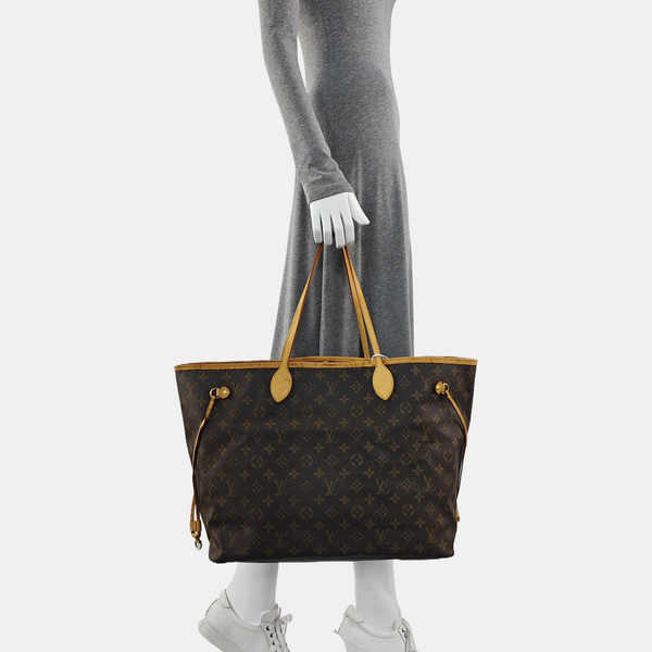 NEVERFULL GM Monogram Coated Canvas Brown