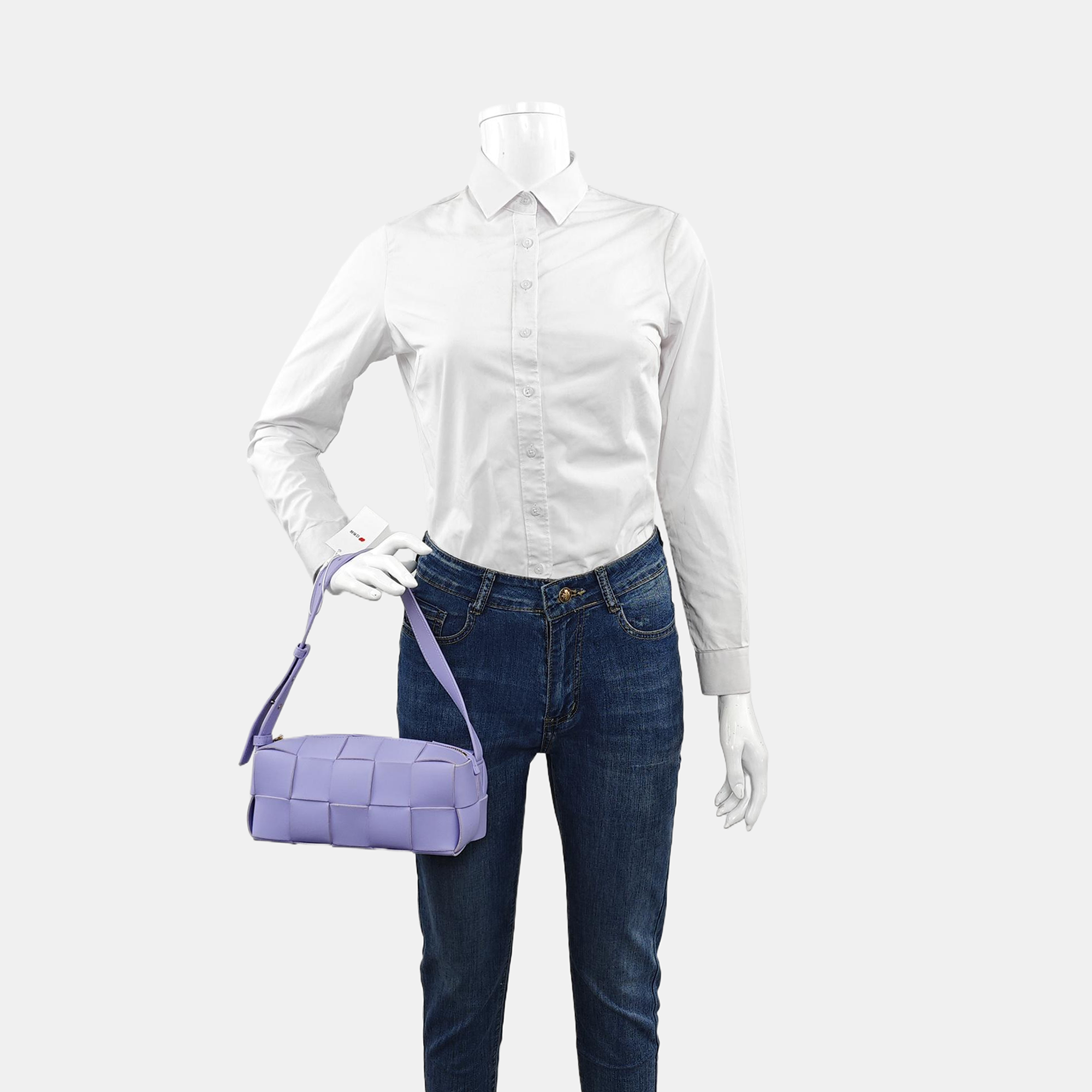 Authenticated pre-owned  Intrecciato Small Lambskin Purple - Top Handle Bag at Looply
