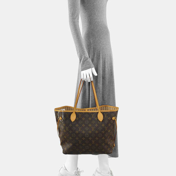 NEVERFULL MM Monogram Coated Canvas Brown
