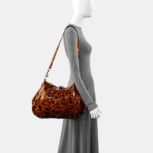 Calfskin Shoulder Bag Brown