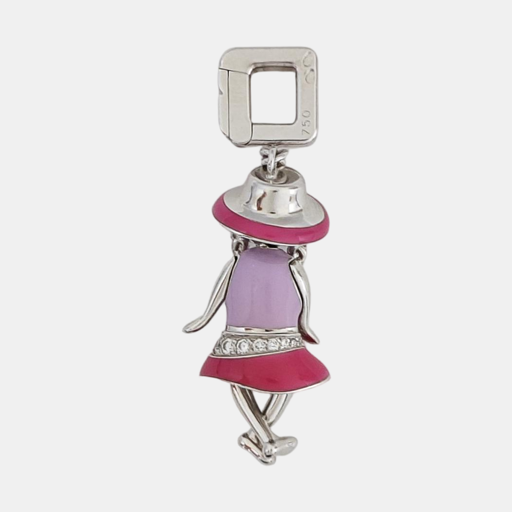 18k White Gold Silver Pendant