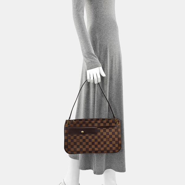 AUBAGNE Damier Ebene Coated Canvas Brown