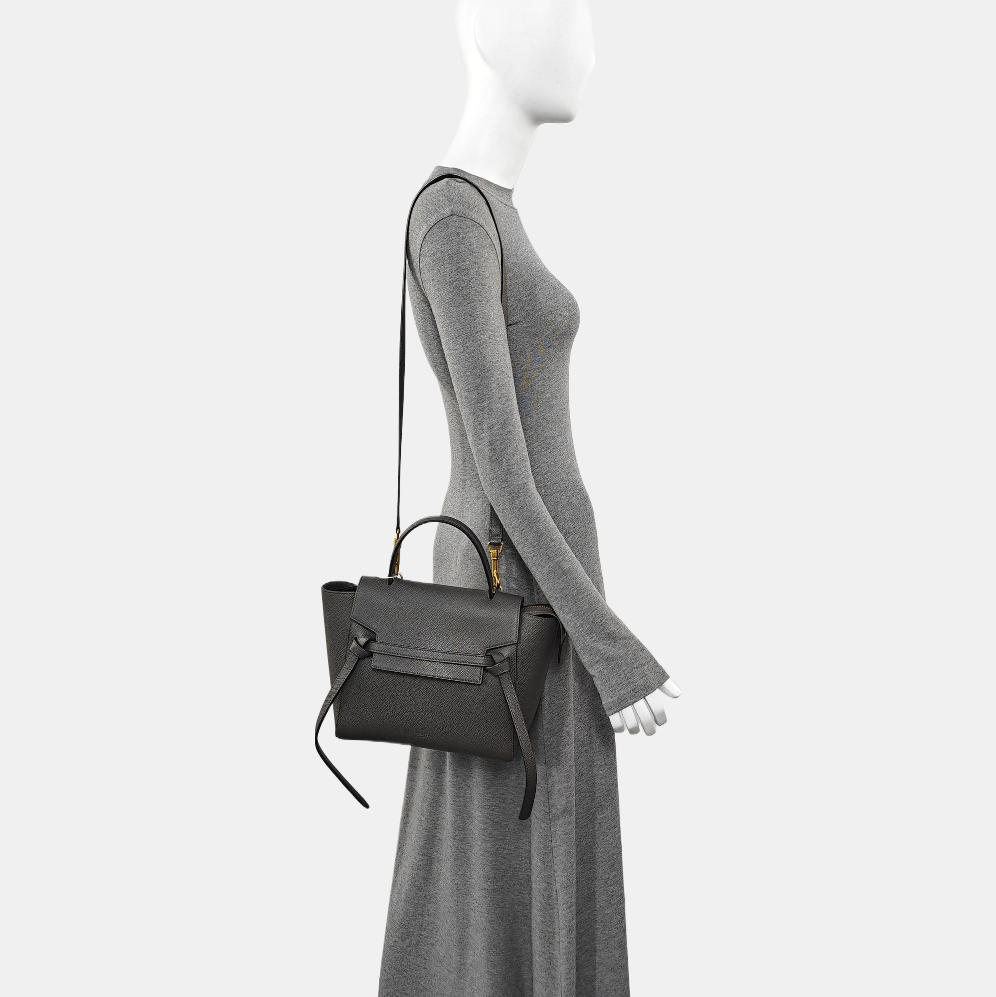 BELT Micro Calfskin Gray