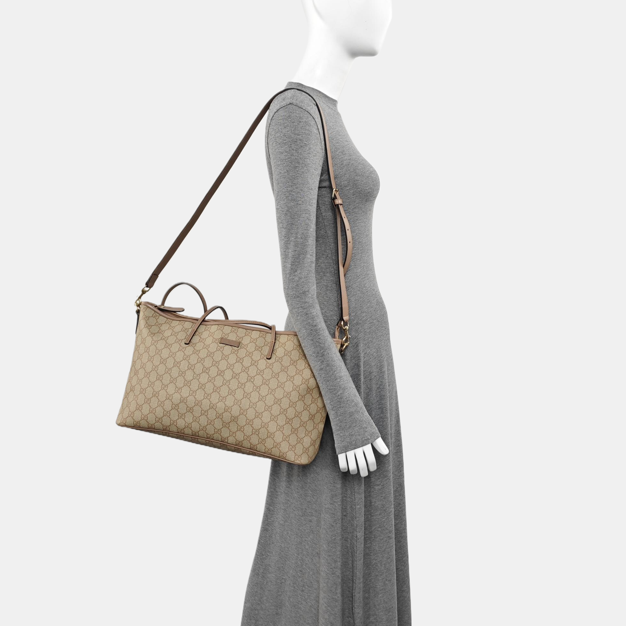 Monogram Coated Canvas Tote Bag Pink