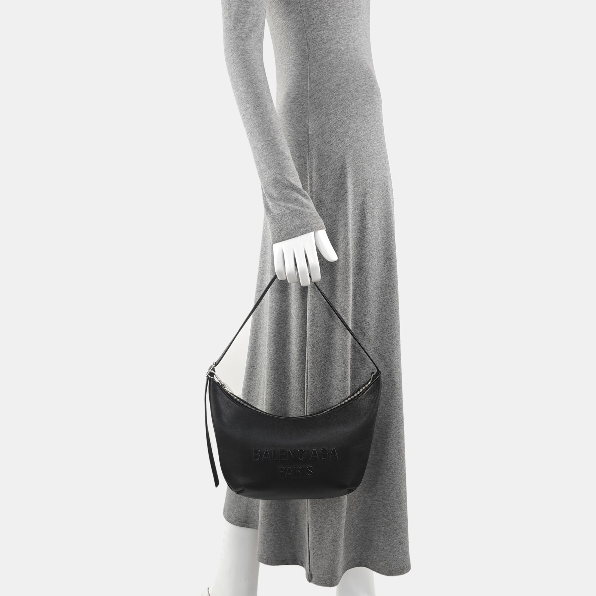 Calfskin Top Handle Bag Black