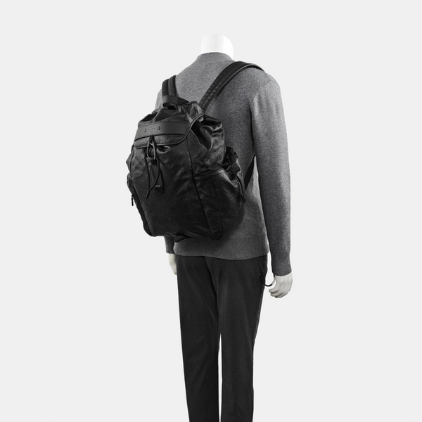 Monogram Calfskin Backpack Black