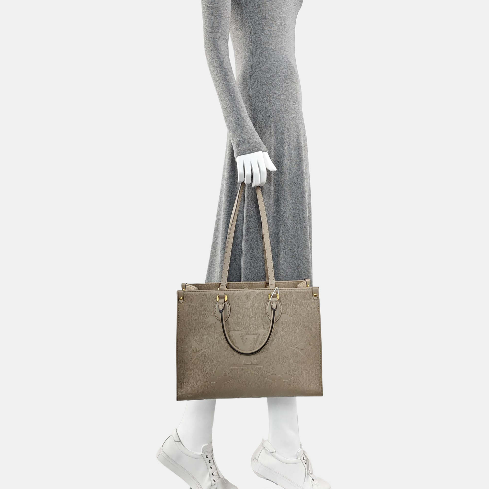 ONTHEGO MM Monogram Calfskin Gray