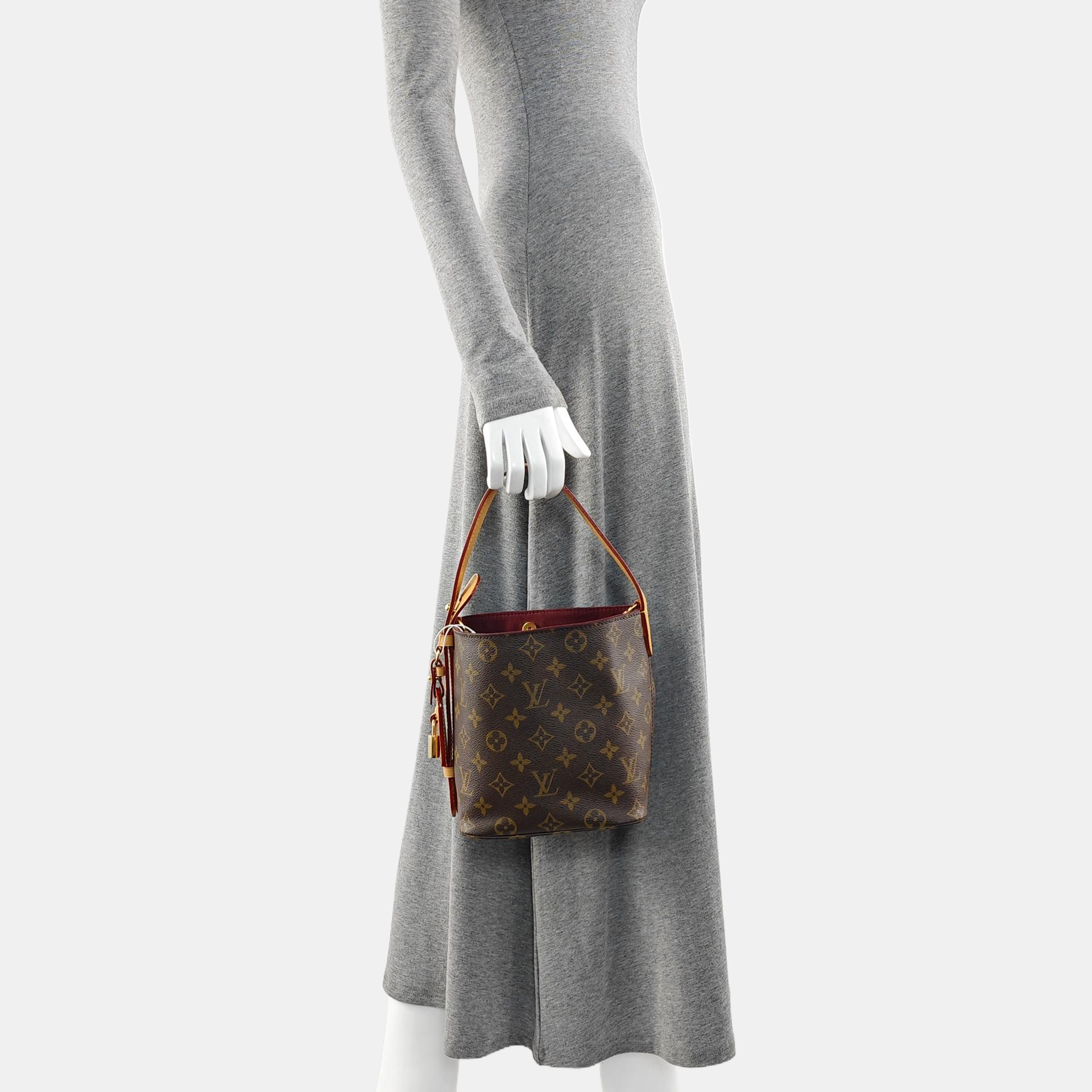 ALL IN BB Monogram Coated Canvas Brown