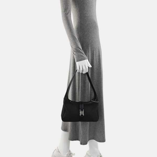 Nylon Shoulder Bag Black