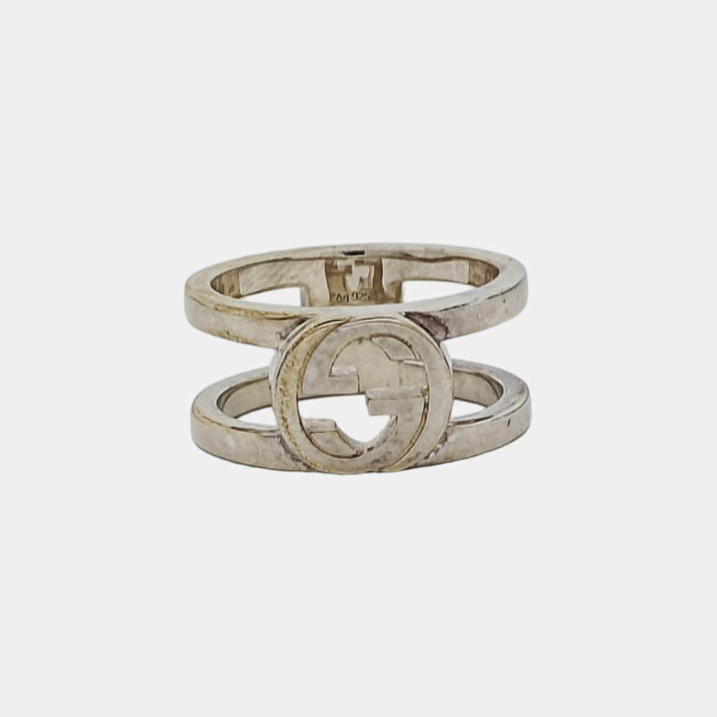 Interlocking G 925 Sterling Silver Ring EU 50