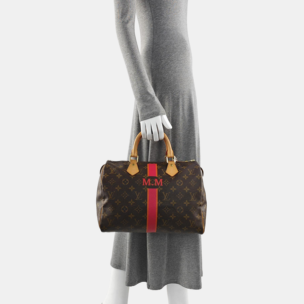 SPEEDY 30 Monogram Coated Canvas Brown
