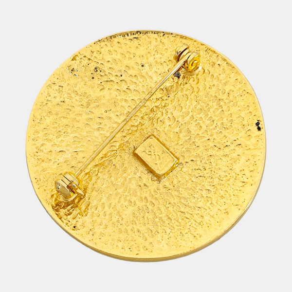 Metal Gold Brooch