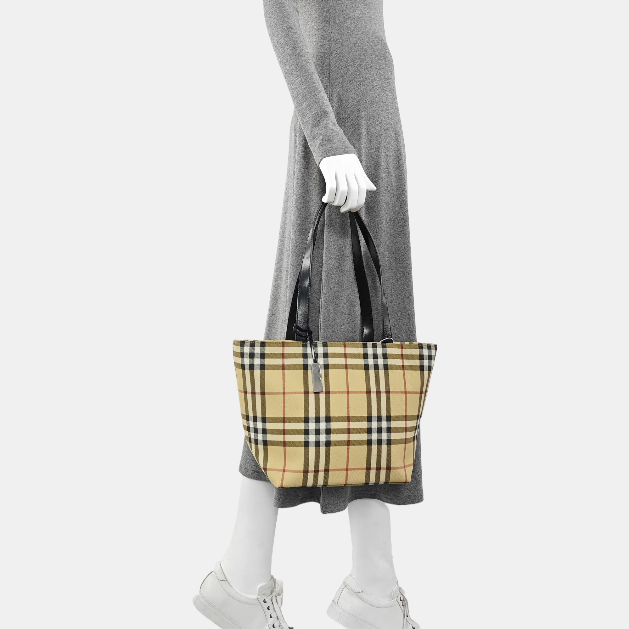 Coated Canvas Top Handle Bag Multicolor