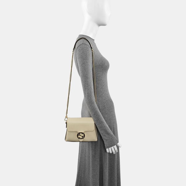 Interlocking G Mini Calfskin Beige