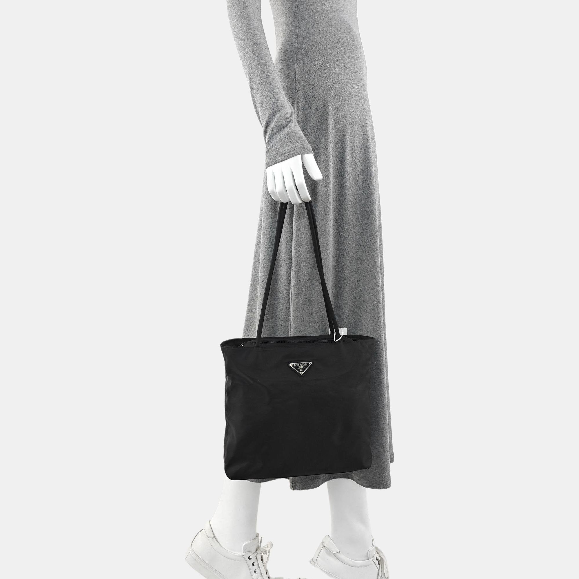 Nylon Shoulder Bag Black
