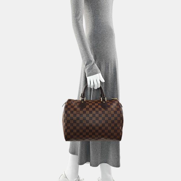 SPEEDY 30 Damier Ebene Coated Canvas Brown