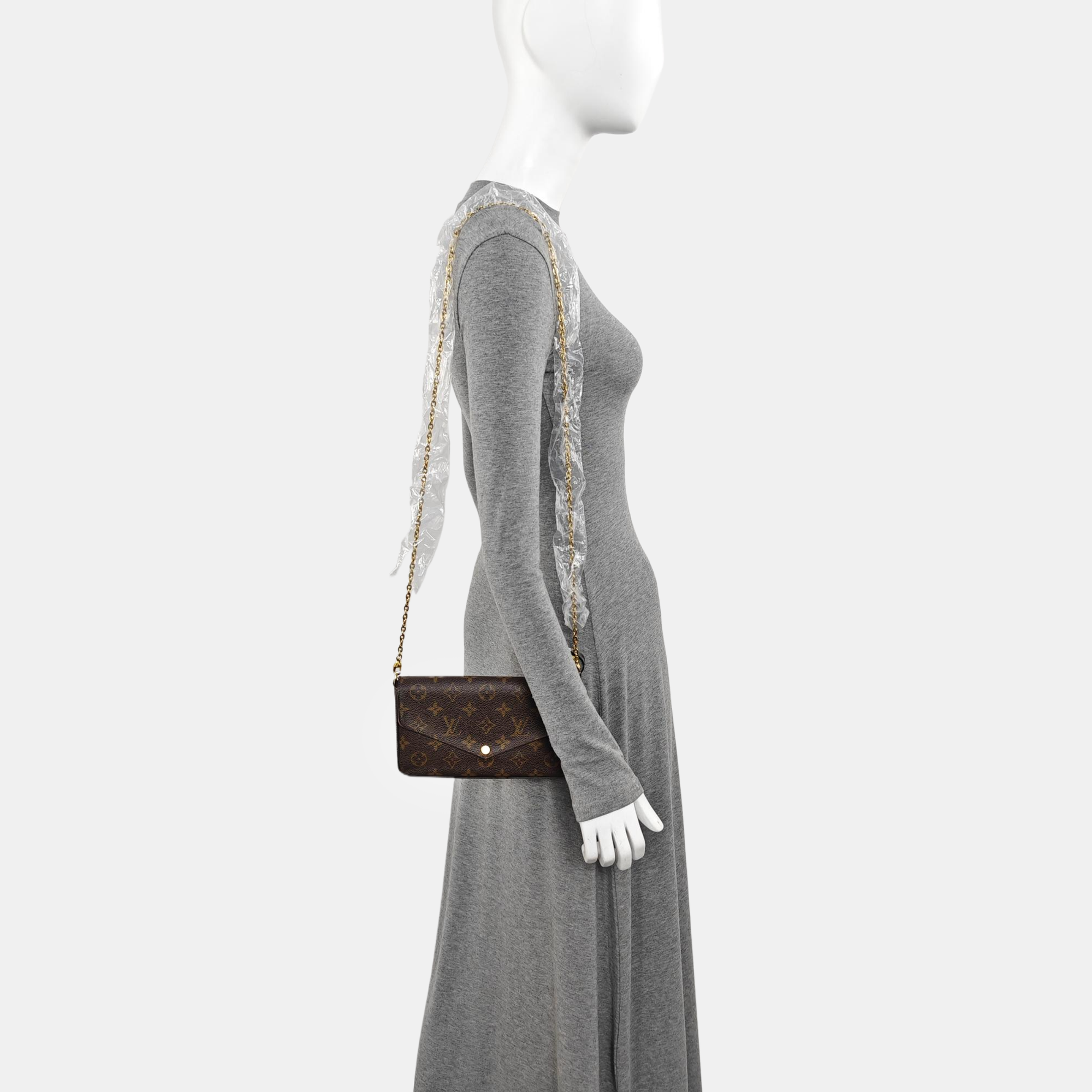 FÉLICIE Monogram Coated Canvas Brown