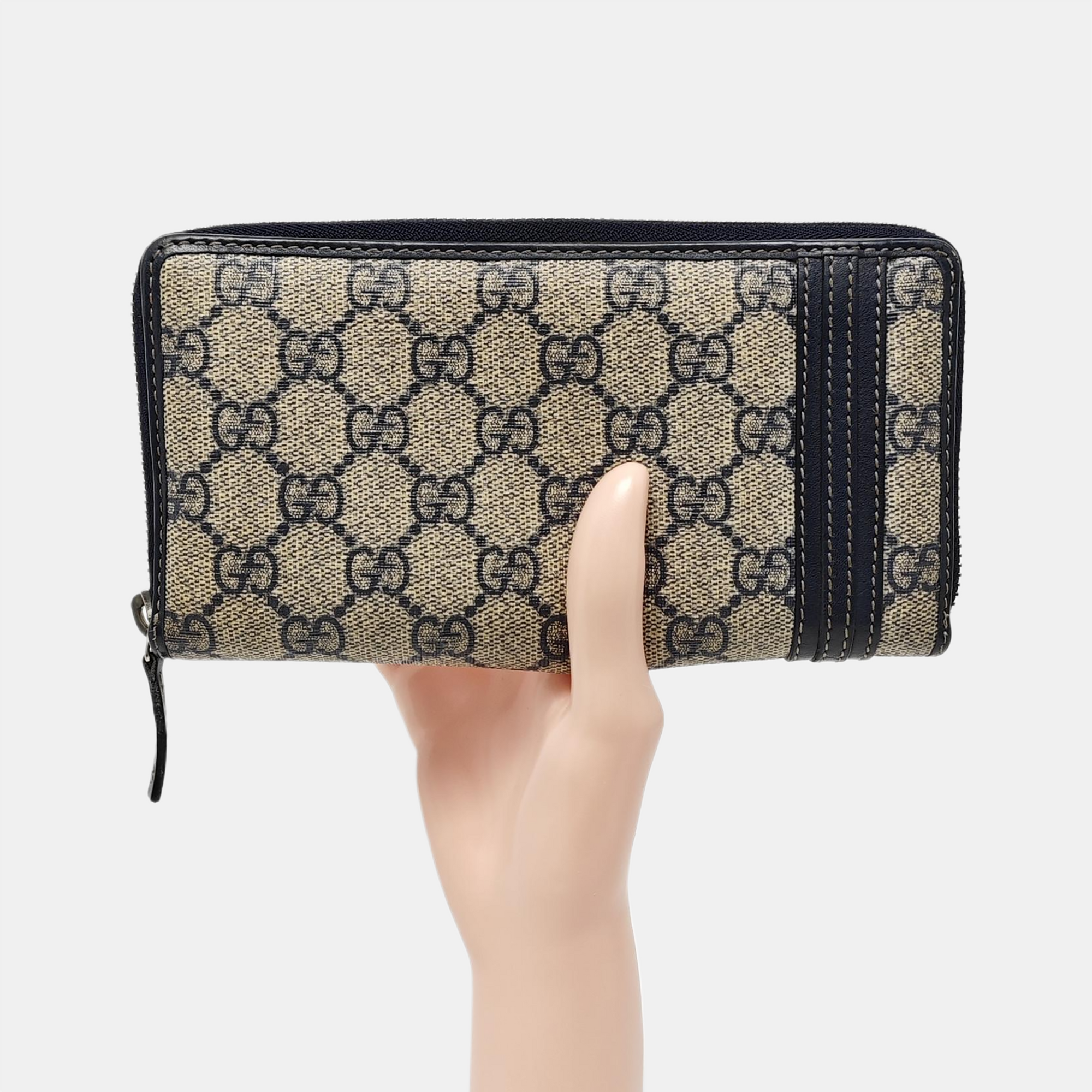 Monogram Coated Canvas Wallet Beige