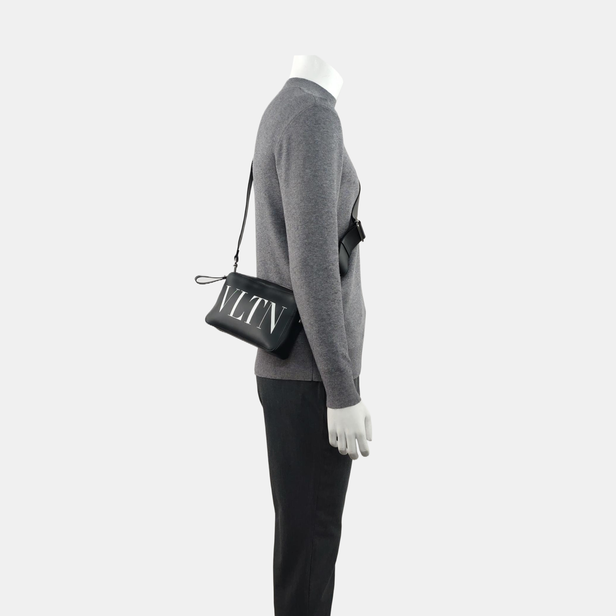 Vltn Calfskin Black