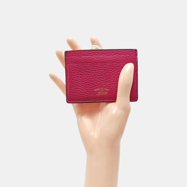 Calfskin Card Holder Red