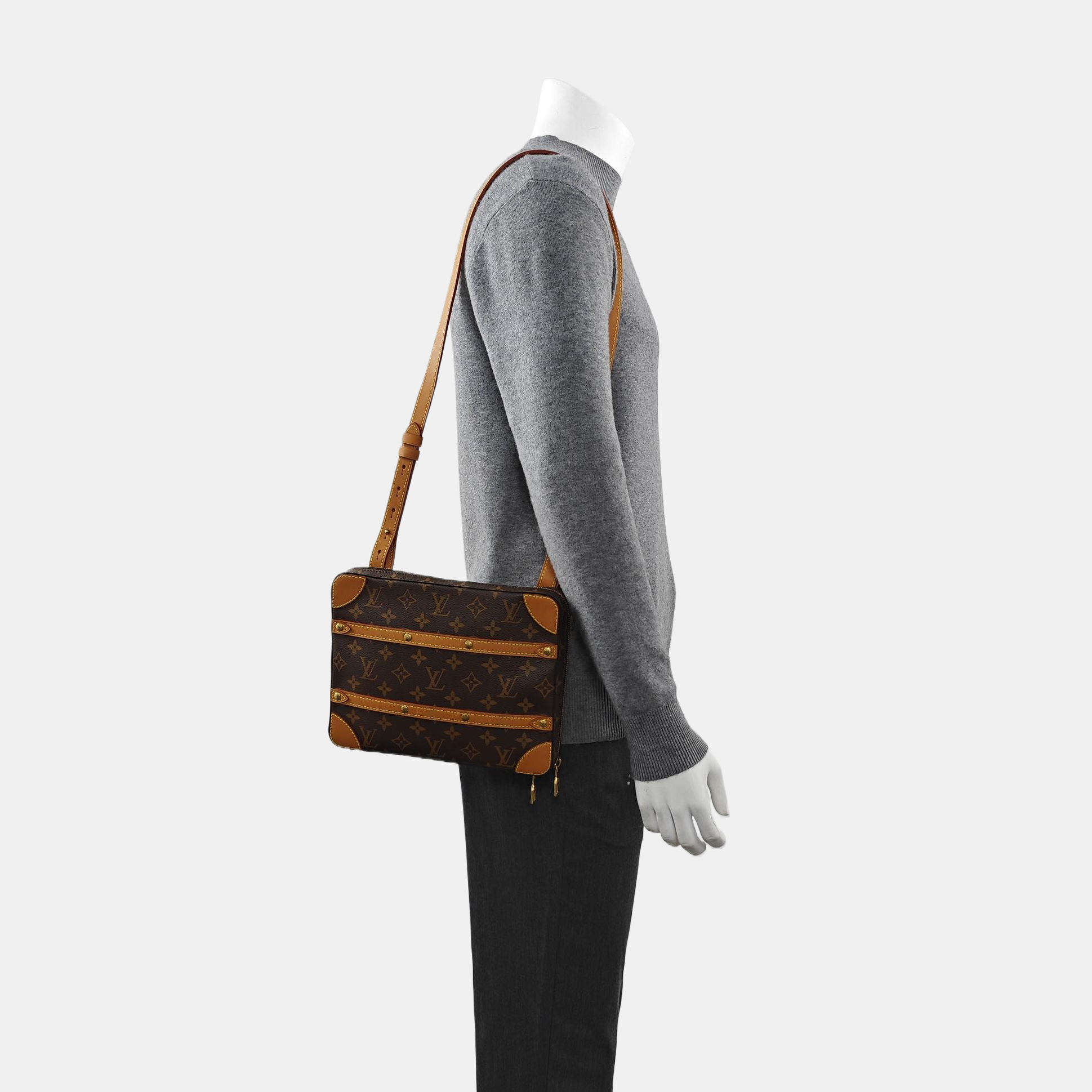 SOFT TRUNK PM Monogram Coated Canvas Brown