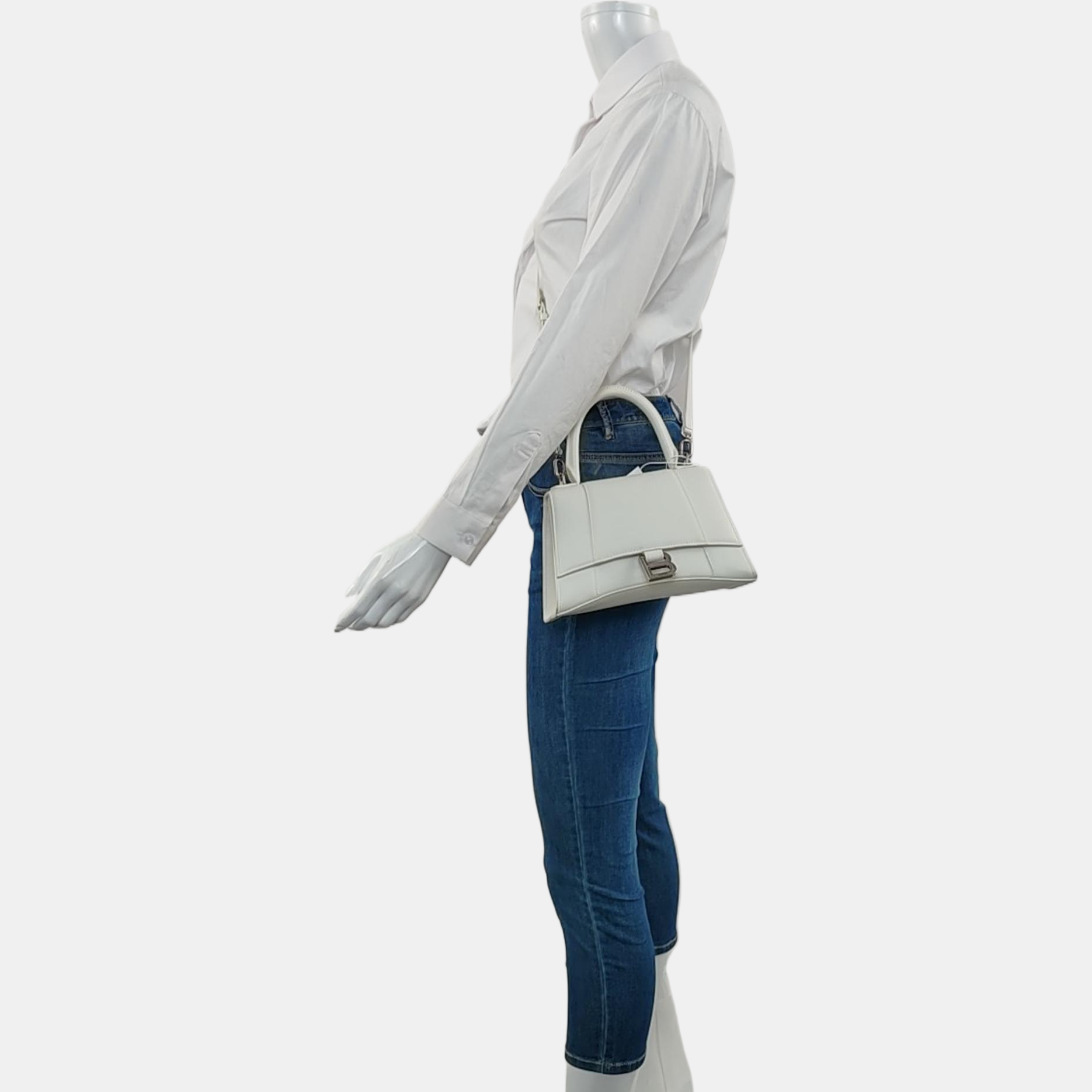 Hourglass S Calfskin White