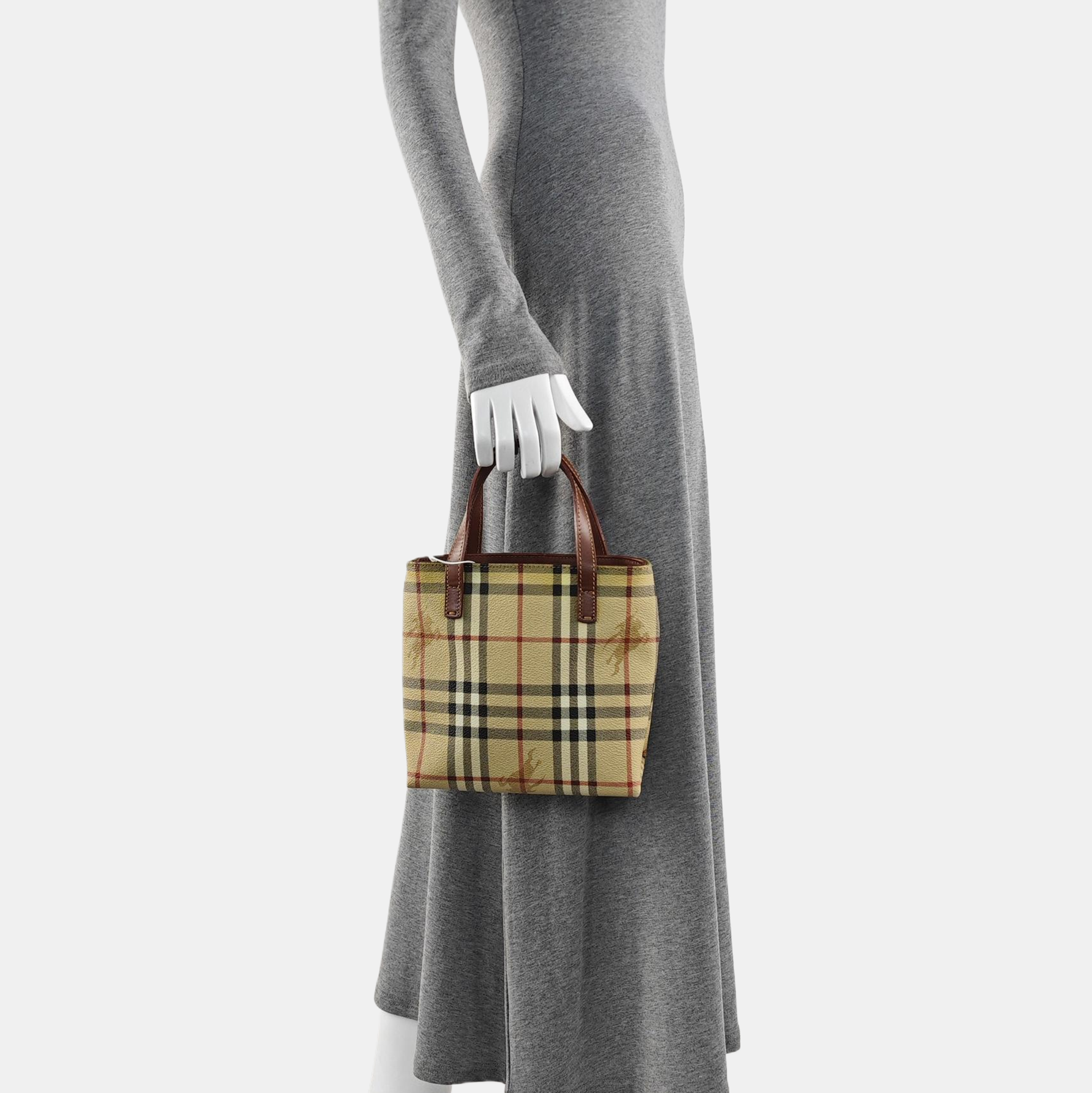 Coated Canvas Tote Bag Beige