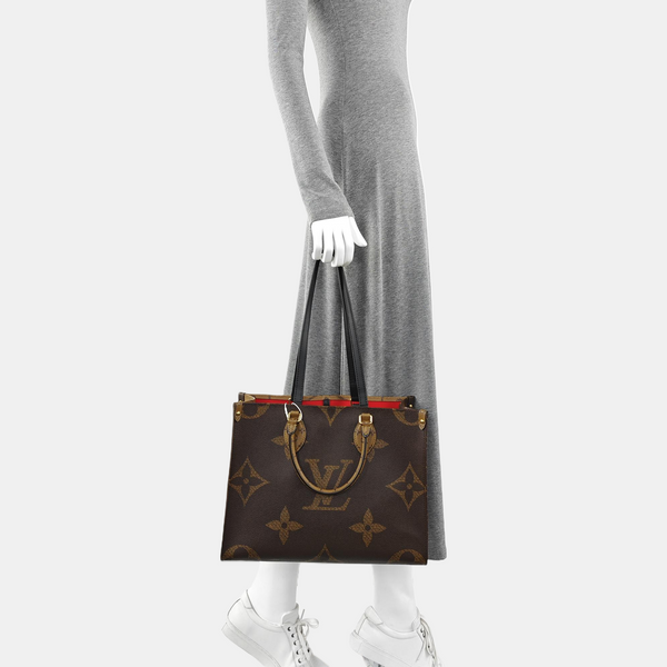 ONTHEGO MM Monogram Coated Canvas Brown