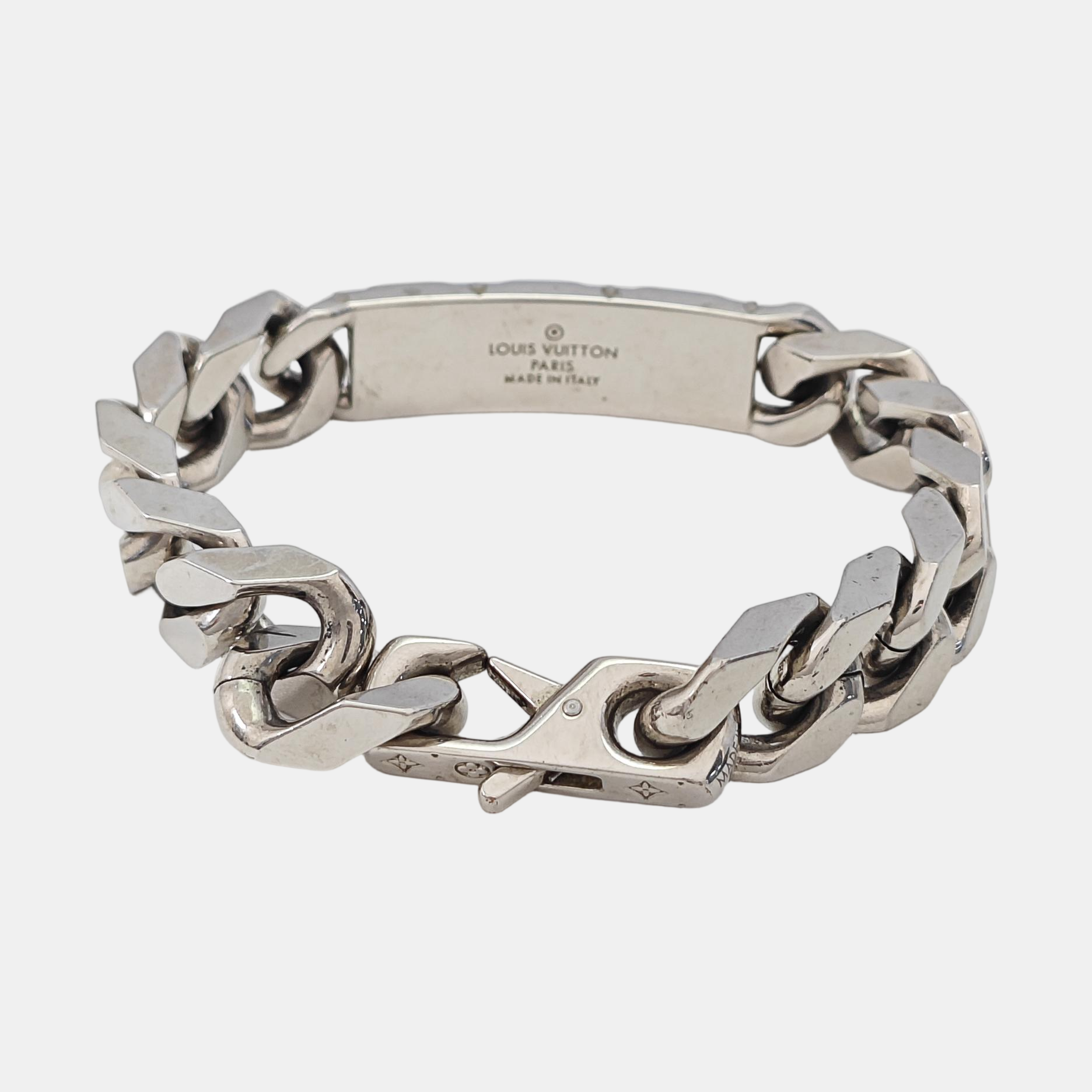 Monogram Metal Silver Bracelet