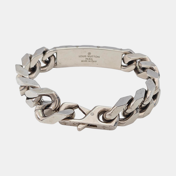 Monogram Metal Silver Bracelet