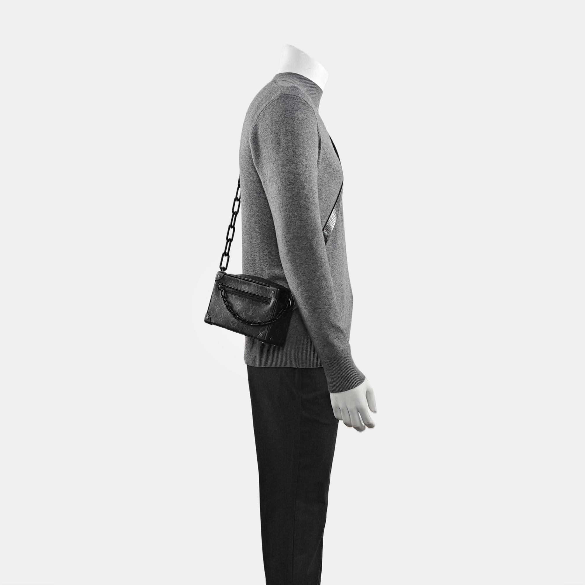 SOFT TRUNK Mini Monogram Coated Canvas Black