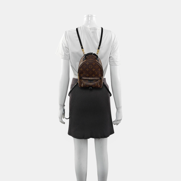 PALM SPRINGS Mini Monogram Coated Canvas Brown