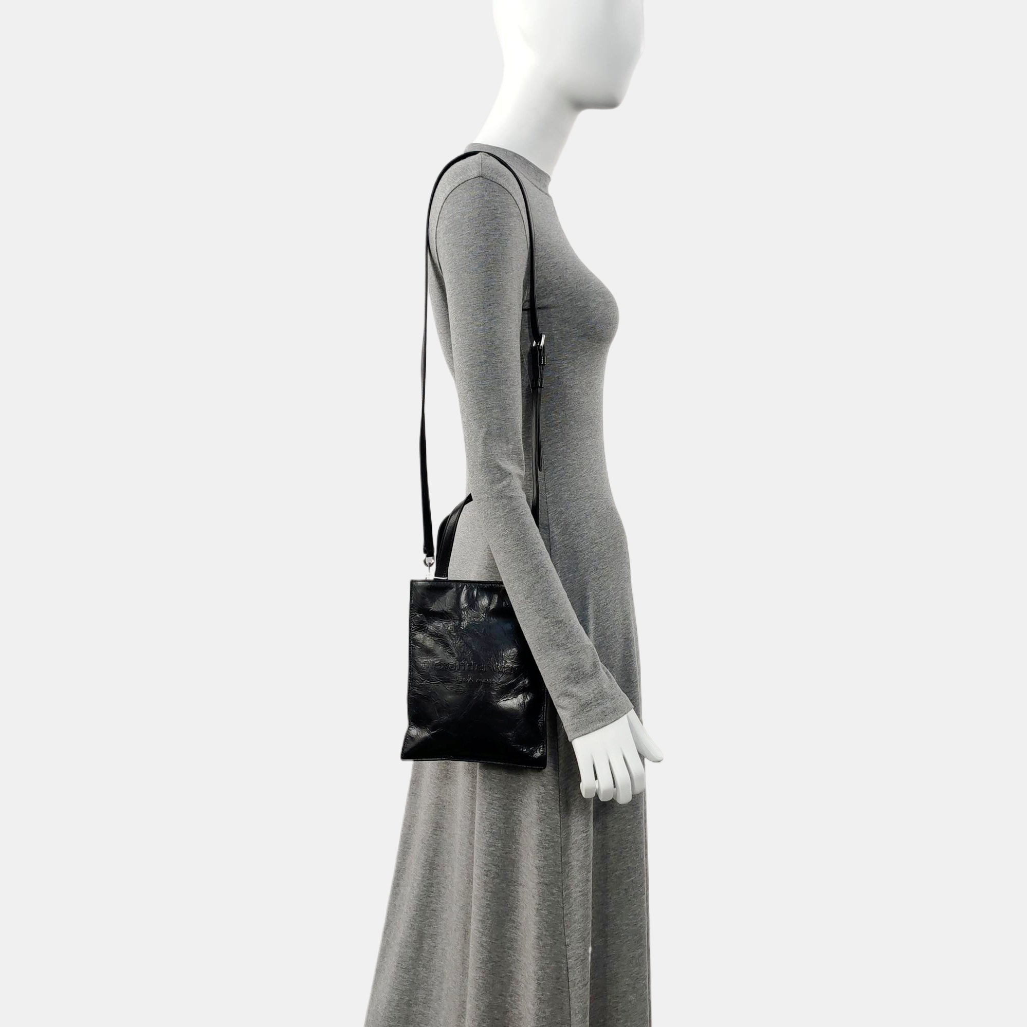 Calfskin Shoulder Bag Small Black