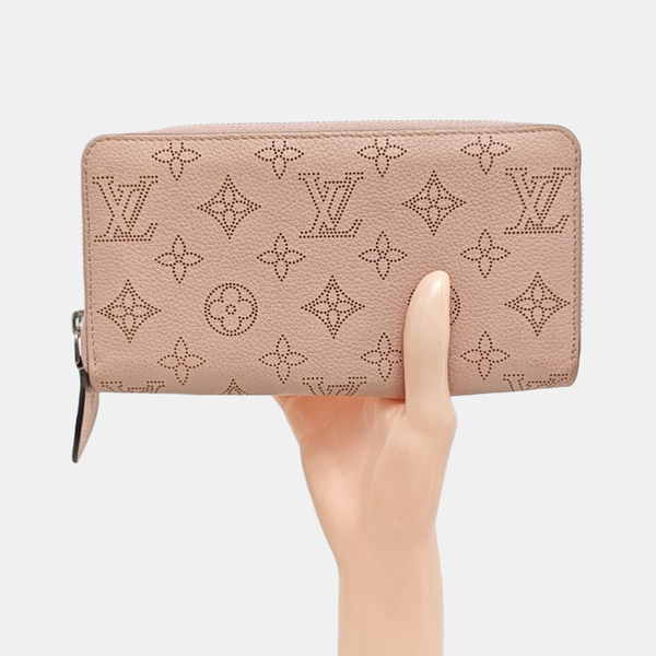 ZIPPY Monogram Calfskin Pink Wallet