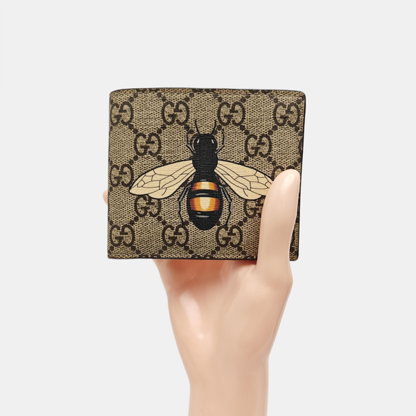 GG Supreme Monogram Coated Canvas Brown Card Holder