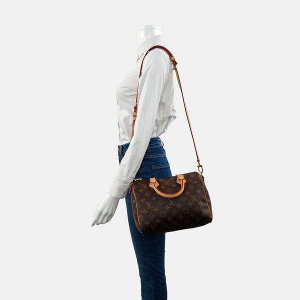 SPEEDY 25 Monogram Coated Canvas Brown