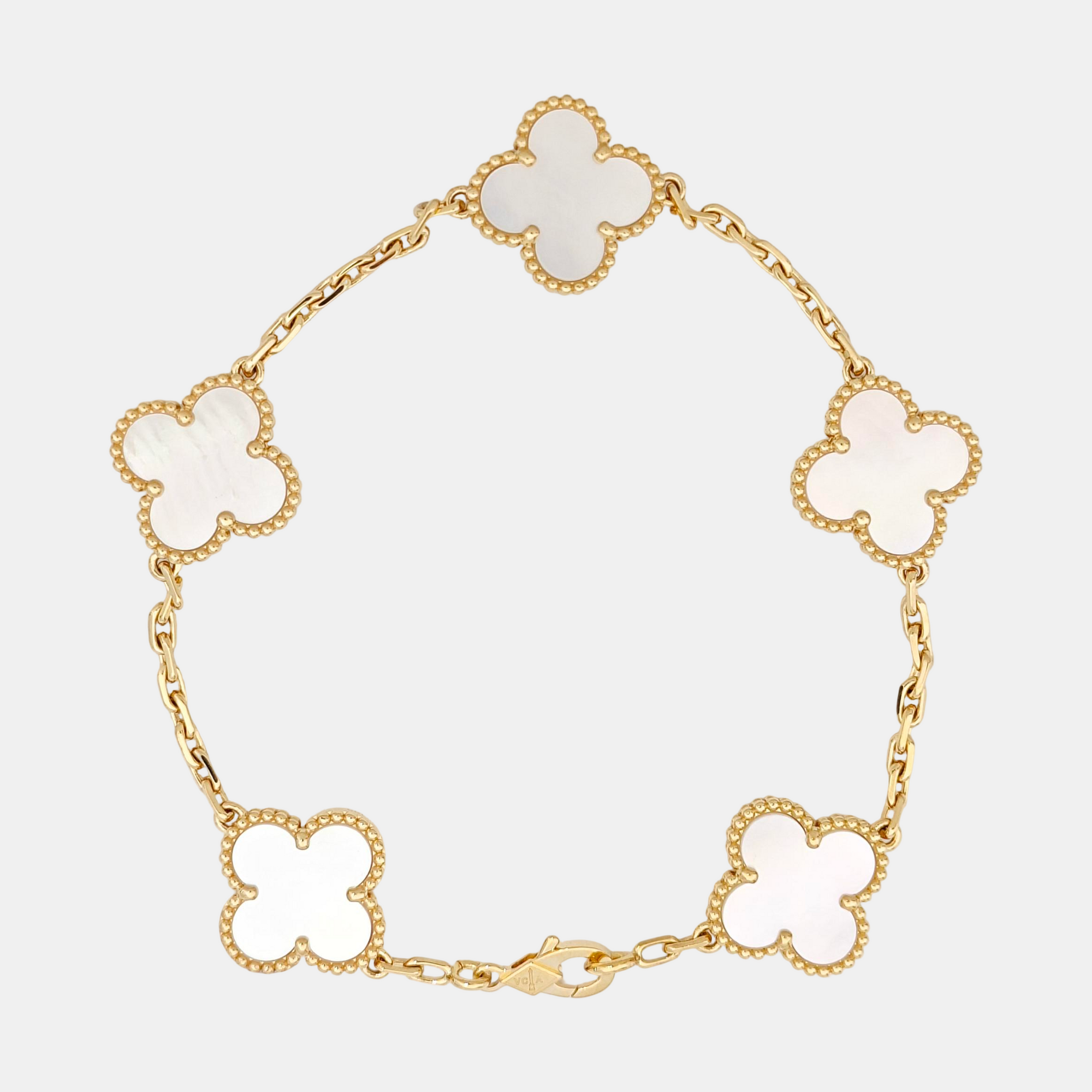 Vintage Alhambra 18k Gold Bracelet