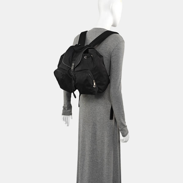 Monogram Nylon Backpack Black