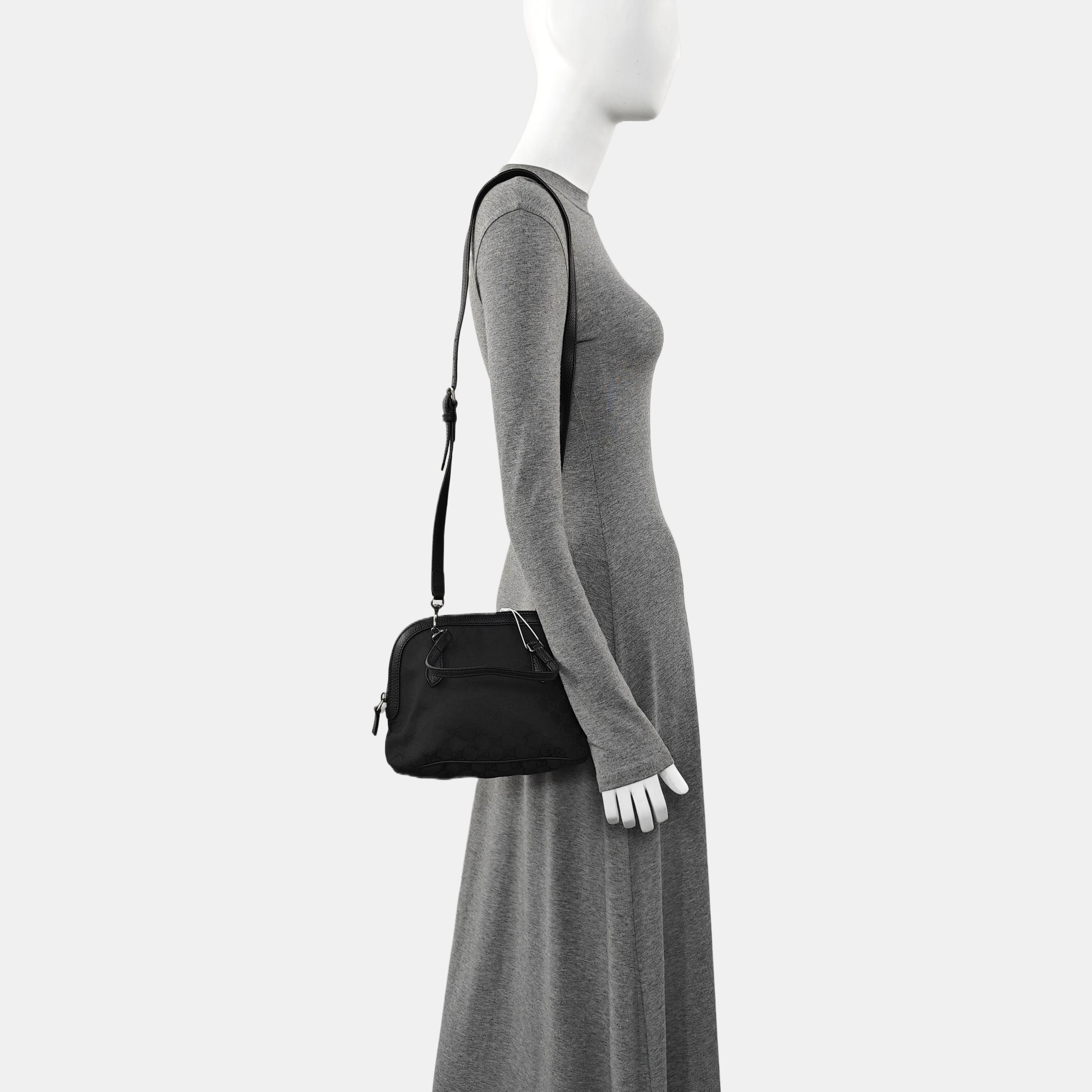 Nylon Shoulder Bag Black