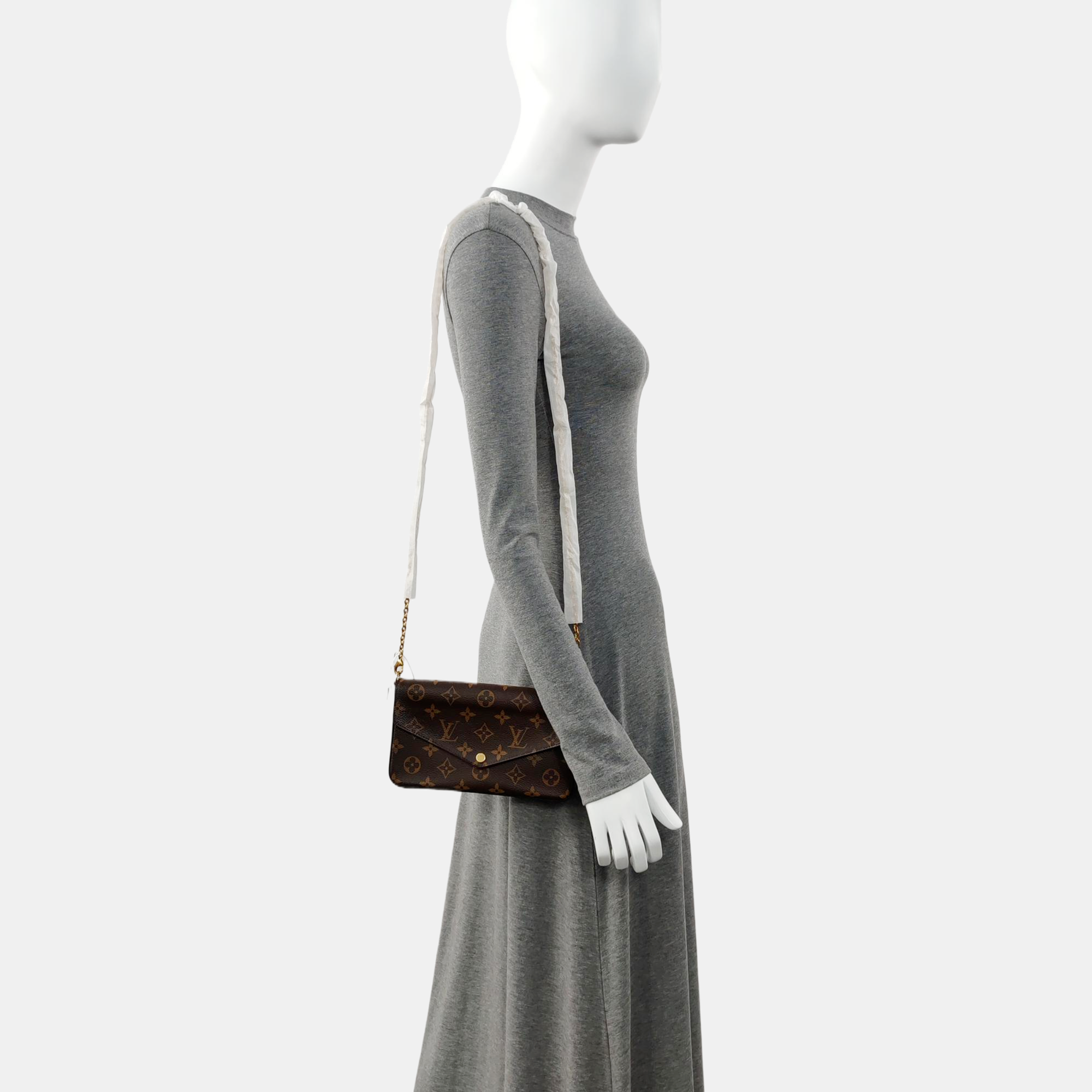 FÉLICIE Monogram Coated Canvas Brown