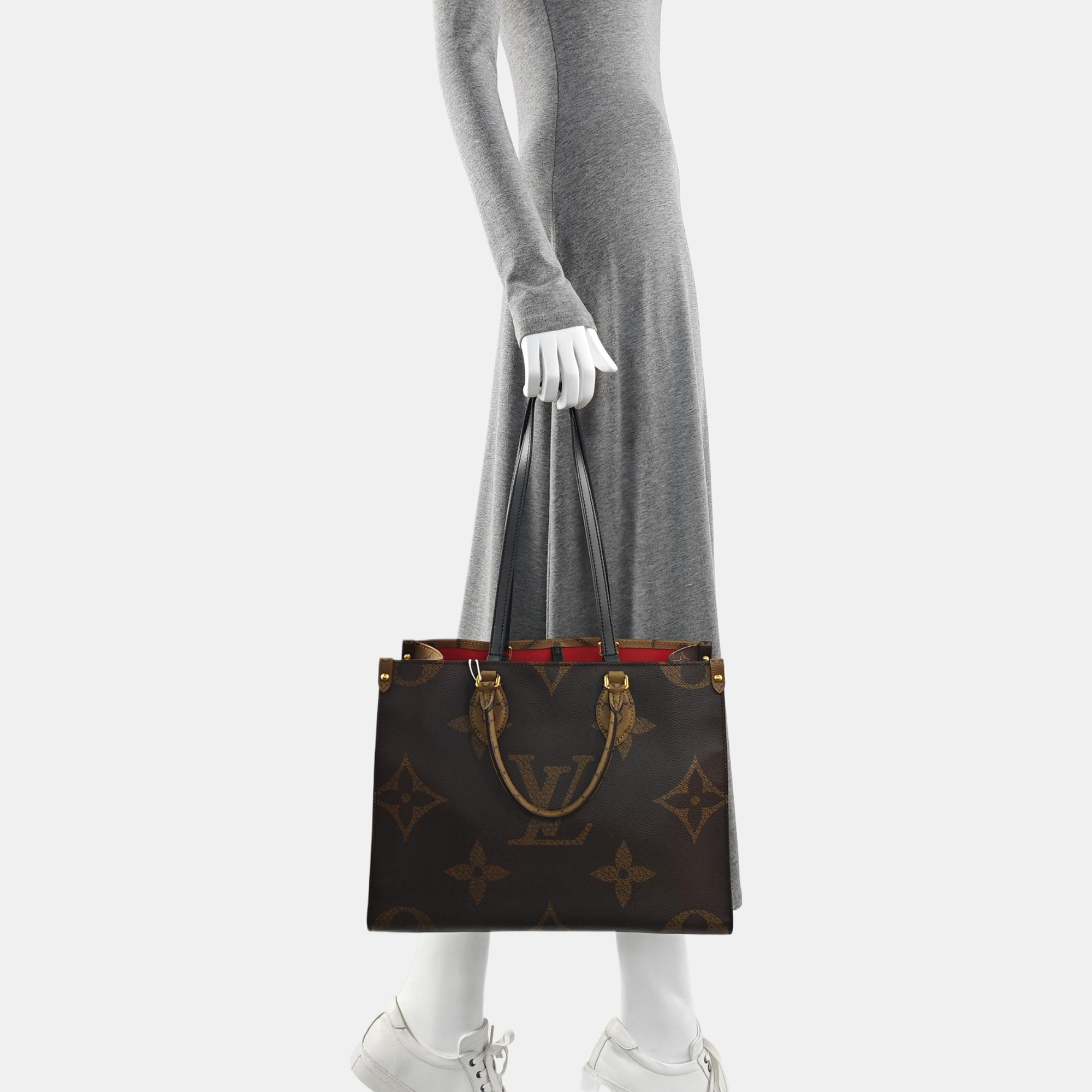 ONTHEGO MM Monogram Coated Canvas Brown