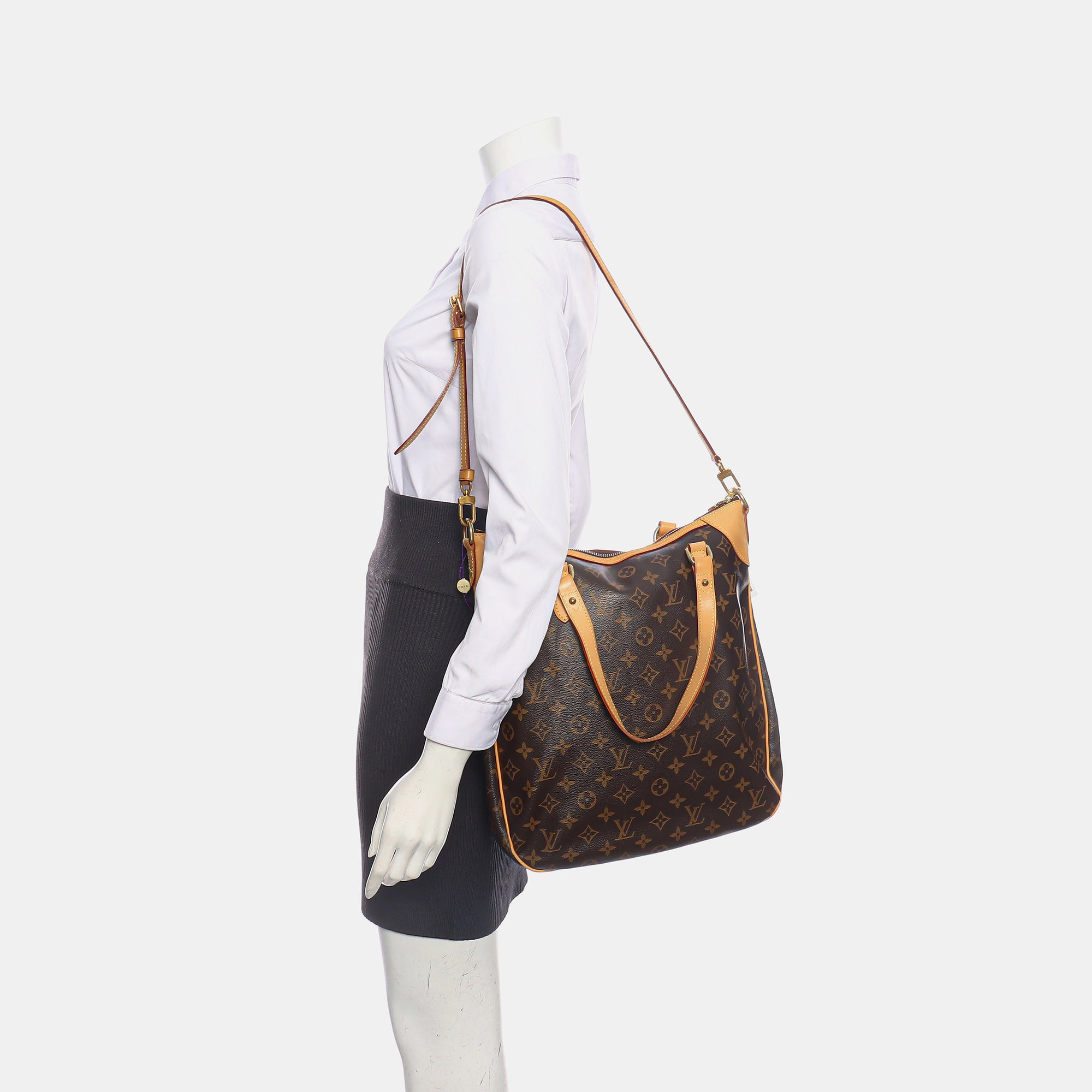 ODEON GM Monogram Coated Canvas Brown