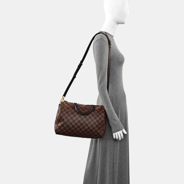 SPEEDY 30 Damier Ebene Coated Canvas Brown